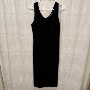 Joseph Ribkoff Sheath Midi Dress Black Womens 10 Sleeveless Designer